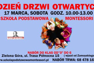 DZIEŃ DRZWI OTWARTYCH W NIEPUBLICZNEJ SZKOLE IM. MARII MONTESSORI