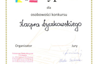 Gratulacje dla Kacpra Łyczkowskiego -          ucznia klasy  3 A