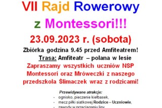 VII Rajd Rowerowy z Montessori